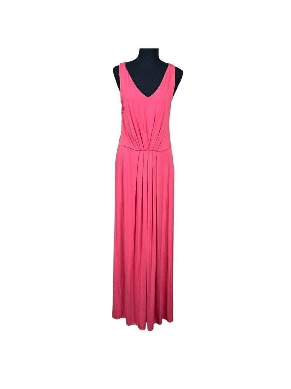 Cynthia Rowley Pink Long Maxi Pockets Sleeveless Dress Size L - Picture 1 of 10